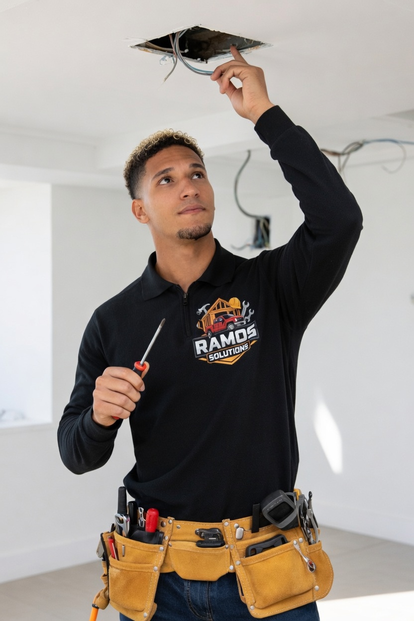 Professional handyman at work